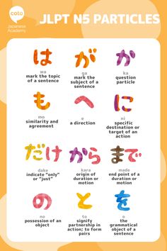 the japanese alphabet with different letters and numbers on it, all in different colors or shapes