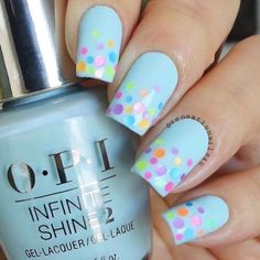 #naildesigns Easter Nails Easy, Easter Nail Art Designs, Overlay Nails, April Nails, Easter Nail Art, Dots Nails, Nails 2021, Easter Weekend