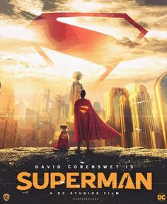 the poster for superman is shown in this image