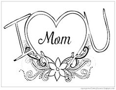 the word mom written in a heart shaped frame with butterflies and swirls on it