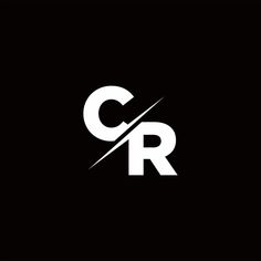 the letter c and r are combined together to create a unique monogramic logo