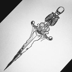 Knife Design Drawing, Bat Dagger Tattoo, Witchy Dagger Tattoo, Gothic Dagger Tattoo, Athame Tattoo, Cute Knife Tattoo, Dragon Dagger Tattoo, Dagger Spine Tattoo, Dagger Sketch