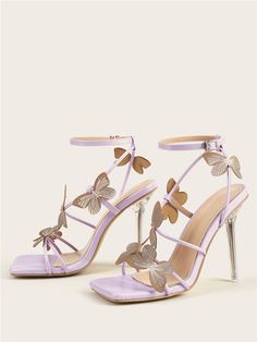 Purple High Heels Butterfly Sandals Upper Material: PU Sandal Type: Ankle Strap Heel Type: Thin Heels Lining Material: PU Side Vamp Type: Open Outsole Material: Rubber Item Type: Sandals Heel Height: Super High (8cm-up) With Platforms: Yes Platform Height: 0-3cm Occasion: Party Closure Type: Buckle Strap Fit: Size chart Back Counter Type: Ankle Strap Fashion Element: Buckle Style: Fashion Model Number: V3- Pattern Type: Solid Insole Material: PU Department Name: Adult Lilac Homecoming Dress Prom, Wedding Shoes Baby Purple, Quincenera Shoes Purple, Quince Shoes Heels Butterfly, Lavender Hoco Shoes, Rapunzel Theme Quinceanera Shoes, Purple High Heels, Hak Tinggi, Butterfly Heels