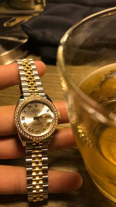 Diamond Bezel Champagne Diamond Dial Rolex Datejust Woman’s Rolex Watch, Rolex Datejust Women, Daydate Rolex Women, Rolex Diamond Bezel, Ladies Gold Rolex Watch, Rolex Watches Women 26mm, Rolex Lady Date Just 28, Rolex Diamond, Rolex Women