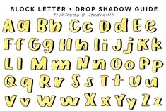 the upper and lower letters are drawn in yellow ink