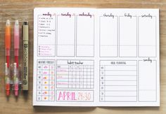 Minimalist Bullet Journal, Bujo Weekly Spread, Bullet Journal Hacks, Bullet Journal Printables, Bullet Journal Weekly Spread, Bullet Planner, Bullet Journal Notebook, Bullet Journal Spread