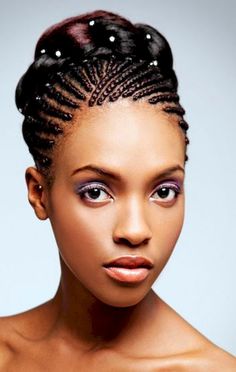 african braided cornrow hairstyle peinados negras weddings updo ethnic trenzas tolugabriel largos African Wedding Hairstyles, African American Braided Hairstyles, Tan Skin Blonde Hair, Black Wedding Hairstyles, African American Braids, American Hairstyles, Afrikaanse Mode, Easy Updos, Best Wedding Hairstyles