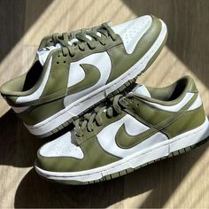 Nike Dunk Olive Authentic Brand New Size 8 Women’s Nike Dunk Low Medium Olive, Nike Shoes Air Force, Shoe Wishlist, Nike Shoes Jordans