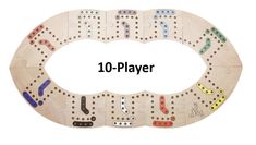 a wooden board game with numbers and symbols on it's sides, in the shape of a circle