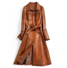 < Italian classic military tan trench overcoat button, belt handmade wax real leather jackets sheepskin leather streetwear long leather coat > Real Sheepskin Leather Polyester Lining Bend Collar Button & Belt Closure  Long Sleeves  Wax Tan / Light-brown Colour Italian / Trench / Overcoat SHIPPING POLICY:  >We Offer Worldwide Shipping.  >We ship all our products at the mentioned time for customer gratification.  >We ship every order via DHL, UPS, Skynet or FedEx.  >Every order will shipped accord Luxury Leather Jacket With Double Button For Fall, Luxury Leather Pea Coat For Workwear, Luxury Long Coat Leather Jacket For Women, Luxury Cognac Leather Jacket With Long Sleeves, Luxury Long Leather Jacket Classic Style, Luxury Long Leather Coat In Classic Style, Luxury Belted Fall Outerwear, Luxury Long Leather Jacket For Spring, Luxury Vintage Long Leather Coat