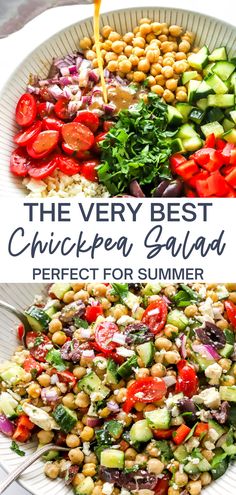 the very best chickpea salad is perfect for summer and it's easy to make