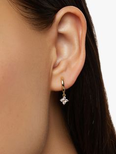 Were extremely proud to have co-developed these gold huggie hoop earrings with Rowena and Felicia from Beauty Within. Gold-dipped and star-studded with cubic zirconia, these earrings come together to make an adorable celestial design. These cute earrings are a perfect addition to your everyday wear, and they pair perfectly with our Amber ring.  Clasp earrings dipped in 14K Gold  Celestial-style Cubic Zirconia stones  Come with a 365-day warranty Hoop Gold Earrings Designs, Cute Gold Hoop Earrings, Simple Gold Earrings For Women, Earrings Gold Indian Simple, Gold Hoop Earrings Designs, Gold Hoop Earrings Indian, Gold Hoop Earrings Aesthetic, Gold Simple Earrings, Minimal Gold Earrings