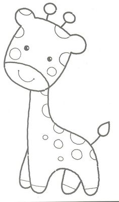 a drawing of a giraffe with spots on it's face and neck