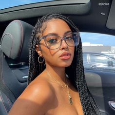 Jonica Keating Instagram, Cute Glasses Frames, Glasses Inspiration, Big Glasses, Clear Glasses Frames, Cornrows Styles, Glasses Fashion Women