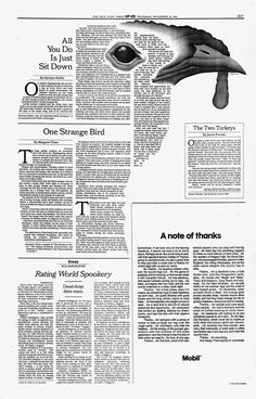 the front page of a newspaper with an image of a bird on it