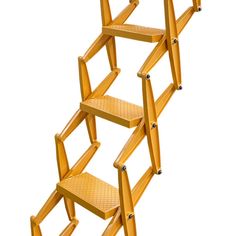 a set of three wooden steps on top of each other in the shape of a ladder