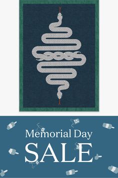 the memorial day sale is on and it has an image of a snake in the middle