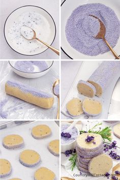 the process of making lavender cake