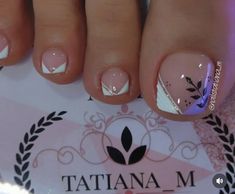 Ideas Para Pedicure, Elegant Pedicure, Semi Pies, Feet Nail Art, Cute Toenail Designs, Nail Designs Toenails, Elegant Touch Nails, Feet Nail Design, Pedicure Nail Designs