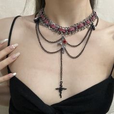 Color: Cross multilayer necklace

Style category: Personality wave

Product Category: Collar

Multiple layers: Yes

Suitable for: Women

Pendant material: alloy Multilayer Necklace, Dark Punk, Flower Cross, Multi Layer Necklace, Women Pendant, Heart Flower, Layered Necklace, Flower Heart, Punk Fashion