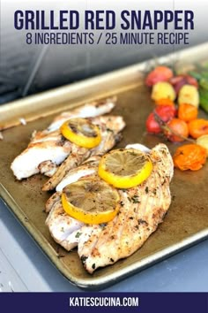 grilled red snapper easy 25 minute meal with asparagus and lemons