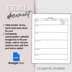 the printable time saver for google docs