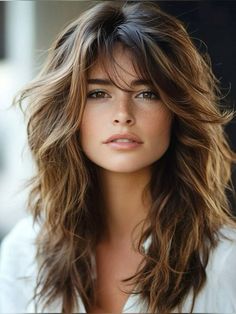 Haircut Ideas For Long Hair, The Shag Haircut, Shag Haircut Ideas, Shaggy Bob Hairstyles, Modern Shag Haircut, Ideas For Long Hair, Haircuts Long, Modern Shag, Long Shag Haircut