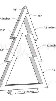 the diagram shows how to make a christmas tree out of plywood and wood planks