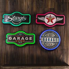 Description Deck out your garage, auto shop, man cave or bedroom with this LED neon light sign that features bright green lighting around fun typography and graphics for Big Daddy’s Garage! Outlined with electric green LED lights, this piece of wall decor packs quite the visual punch and will truly stand out on its own. Using LED technology, this sign is made to look like neon but without the hassle, cost, or loud hum of real neon. A perfect gift idea for Father’s day, dad’s birthday, or for any Shop Man Cave, Wall Decor For Men, Green Led Lights, Man Cave Wall Decor, Cave Wall, Led Rope Lights, Man Cave Wall, Marquee Sign, Garage Signs