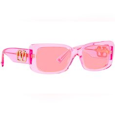 Valentino Sunglasses Va4108 The Womens Valentino Sunglasses Va4108 (Va4108 5162u9 53) It Features A Frame Which Is Pink Transparent And Has A Lens Which Is Fluo Pink. Valentino Sunglasses, A Frame, Valentino Garavani, Sunglasses Accessories, Pink Color, Women Accessories, Sunglasses, Frame, Pink