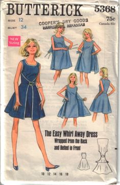 a woman's dress sewing pattern from butterick