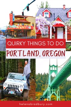 there are many things to do in portland, oregon with the caption quirky things to do