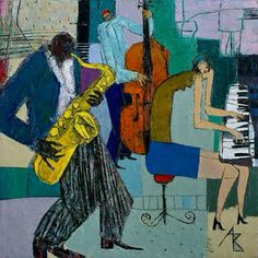 an image of a painting with people playing instruments