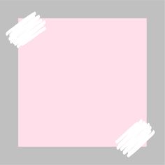 a pink square with some white paint on the top and bottom corner, as well as two