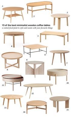 A round-up of the very best minimalist wooden coffee tables that will help form a warm tactile focal point in any style living room Solid Wood Design, Minimalist Coffee, Minimalist Coffee Table, Oak Coffee Table, Coffee Table Styling, Cool Coffee Tables, Minimalist Furniture