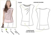 an image of a woman's top with the instructions to make it look like she is