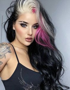 Funky Hairstyles For Long Hair, Popular Girls, Easy Up, Golden Highlights, Creative Hair Color, Hair Styles 2014, Punk Hair, Funky Hairstyles