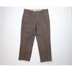 Vintage 90s Orvis Mens 38x29 Suede Trim Cuffed Wool Tweed Chino Pants Brown Mens Pants Comes from a smoke-free household Mens size 38 Measurements are: 18.5 inches across the waist laid flat 29 inch inseam 40 inches from top to bottom 9 inch leg open Brown Wool US Shipping is FREE, Canada is $15 and International is $24 Check out my other items in my store! PR2328 Brown Wool Pants Outfit Men, Classic Brown Wool Pants, Vintage Brown Work Pants With Belt Loops, Brown Wool Formal Pants, Men’s Brown Corduroy Pants, Tweed Pants, Wool Pants, Mens Trousers, Chinos Pants