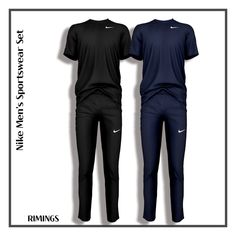 two men's nike shirts and pants are shown