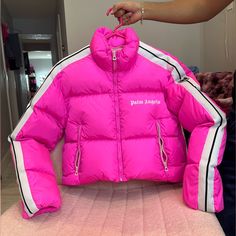 Puffer Pink Palm Angels Palm Angels, Limited Time, Puffer, Cute Outfits, Jackets & Coats, Jackets For Women, Pink, Gifts, Quick Saves