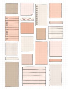 several different types of notebooks and paper on a sheet of lined paper with lines