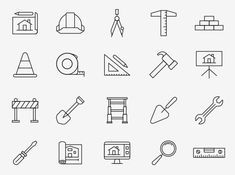 construction icons are shown in black and white