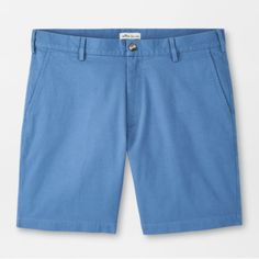 Peter Millar Pilot Twill Shorts Size: 40 Designer's Color Twilight Blue Condition: New With Tag / Never Worn This Versatile, Classic Short Is Made From Ultra-Soft, Lightweight Pima Cotton Twill With A Hint Of Stretch For All-Day Comfort. An Essential Style For Every Warm-Weather Wardrobe. Material: 97% Pima Cotton / 3% Spandex Short 8" Inseam Classic Fit Machine Wash Cold. Lay Flat To Dry Or Dry Clean Tags: Golf Country Club Preppy High End Luxury Designer Golfing Boating Yacht Yachting Resort C Light Indigo Cotton Bottoms For Summer, Summer Light Indigo Cotton Bottoms, Blue Bottoms With Built-in Shorts And 5-inch Inseam, Cotton Bermuda Shorts In Light Wash, Classic Light Wash Bottoms For Summer, Classic Light Wash Summer Bottoms, Blue Bermuda Shorts With Relaxed Fit, Blue Summer Shorts With Short Inseam, Casual Blue Bermuda Shorts