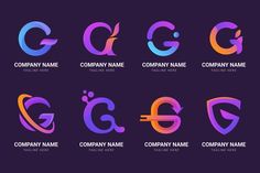 the letter g is made up of different colors and shapes, which can be used to create