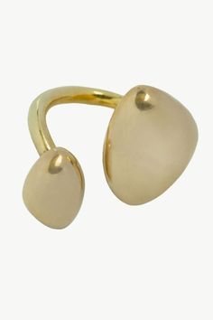 Influenced by natural elements, the Sabi Statement Ring showcases the elegant curves of our signature Sabi style.  Handcrafted in recycled brass by artisans in Kenya using traditional techniques. Gold products are 24K gold-plated brass and match our brass style in color and tone. Your purchase promotes artisan innovation + entrepreneurship. Dimensions: Large Shape Max Width: 0.91in (23mm) Large Shape Max Thickness: 0.24in (6mm) Small Shape Max Width: 0.59in (15 mm) Small Shape Max Thickness: 0.2in (5mm) Innovation And Entrepreneurship, Gold Statement Ring, Handcrafted Rings, Natural Elements, Traditional Techniques, Statement Ring, Kenya, Statement Rings, Gold Rings