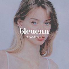 a woman with blonde hair and blue eyes is featured in the cover of bleueem magazine