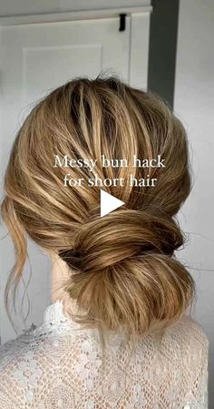 ✓braided hairstyles, braided hairstyles easy, , braided hairstyles for wedding. Bun Hack For Short Hair, Messy Bun Hack, Bun Hack, Short Hair Updo Tutorial, Short Hair Up, Messy Bun Tutorial, Half Up Half Down Hair Prom, Updo Tutorial, Hairstyle Tutorials