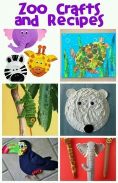 zoo crafts and recipes for kids to make