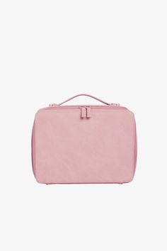 The Cosmetic Case in atlas pink by Béis has multiple pockets to keep your brushes and products in place plus it has a glam mirror! Up your makeup game with our pink travel cosmetic case today! Glam Mirror, Pink Luggage, Double U, Work Accessories, Accessories Packing, Pink Makeup, Cosmetic Case, Makeup Case, Toiletry Bags