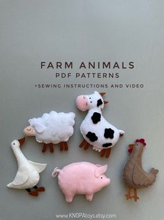 farm animals sewing instructions and video